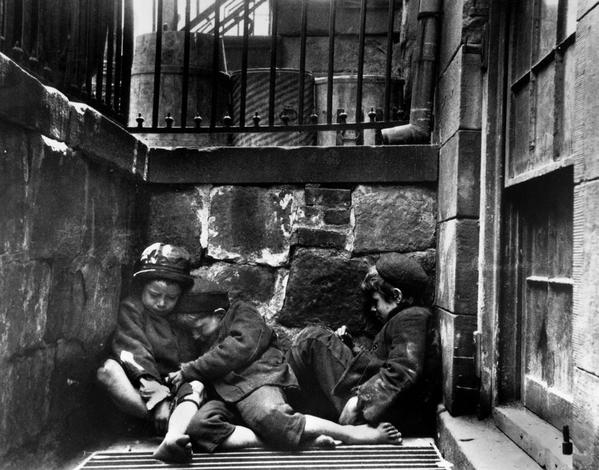 Street children, Jacob Riis photo, New York City, 1890 