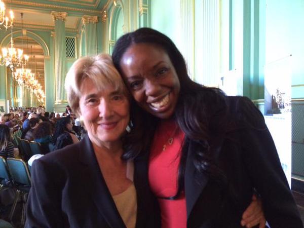 Esta Soler, president of Futures Without Violence, and Dr. Nadine Burke Harris, Center for Youth Wellness