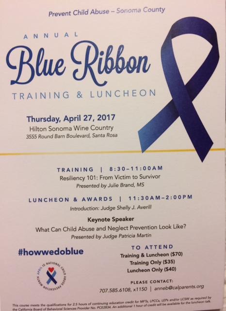 Sonoma County 2017 Blue Ribbon Training and Luncheon