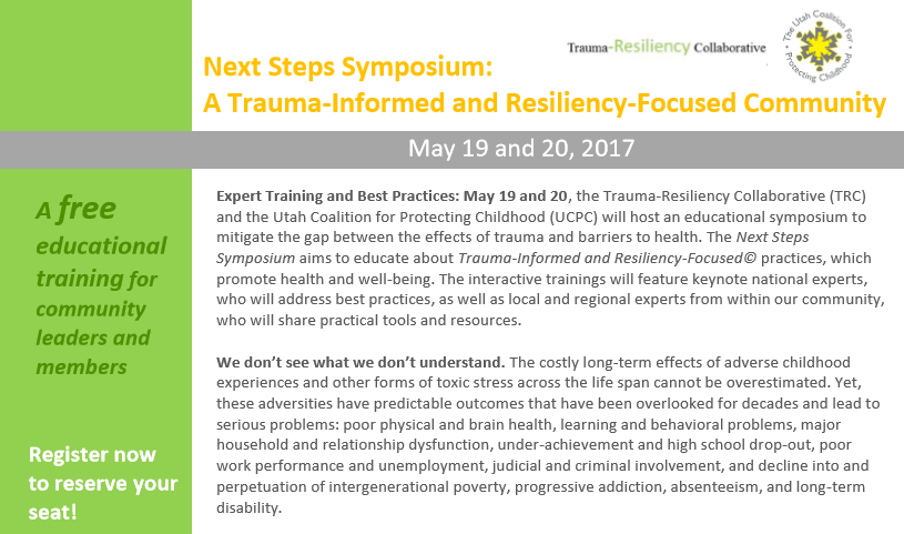Next Steps Symposium:  A Trauma-Informed and Resiliency-Focused Community (Free)