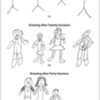 From Fisher's book, Neurofeedback in the Treatment of Developmental Trauma: "After a 4-month period of neurofeedback training, this 10-year-old boy's drawings of his family reflect his increasing neurological development and his developing sense of self.