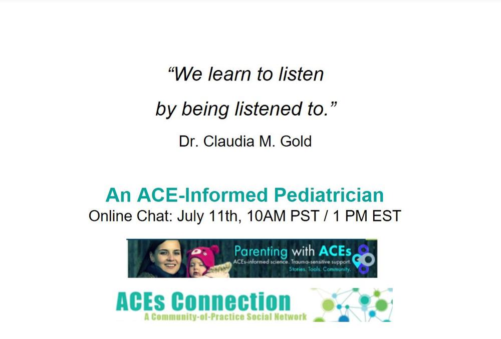 An ACE-Informed Pediatrician: Online Chat with Dr. Claudia Gold