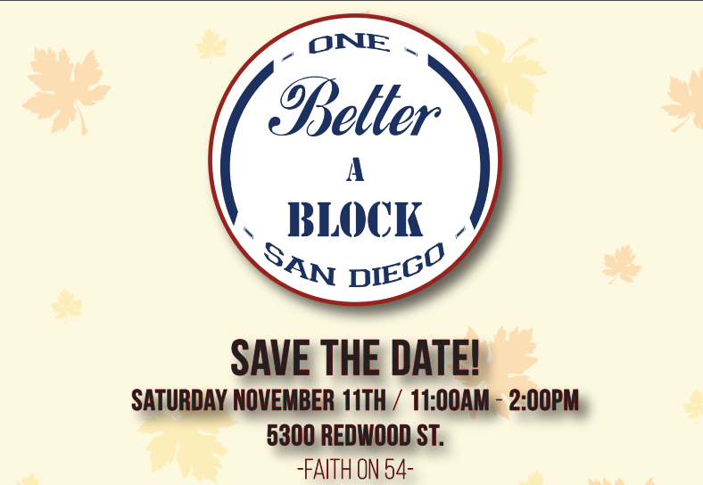 One San Diego - Better A Block event (Oak Park Community)