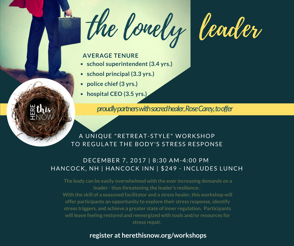 "The Lonely Leader:  Restoring Resilience"
