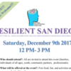 Resilient San Diego!  free event on Saturday, December 9th, from noon - 3:00 pm at Balboa Park