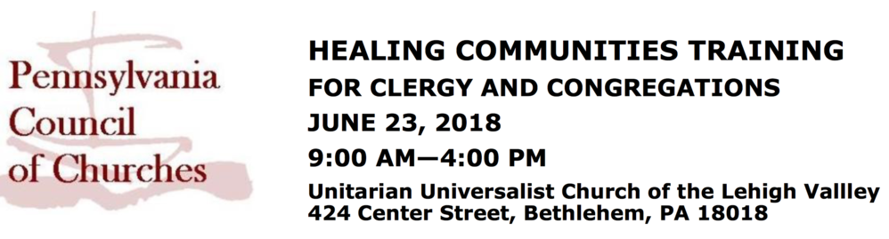 Healing Communities Training for Clergy and Congregations