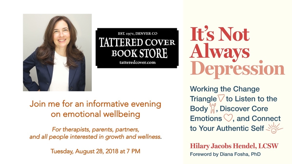 It’s Not Always Depression Author Talk at The Tattered Cover Bookstore (Denver CO)