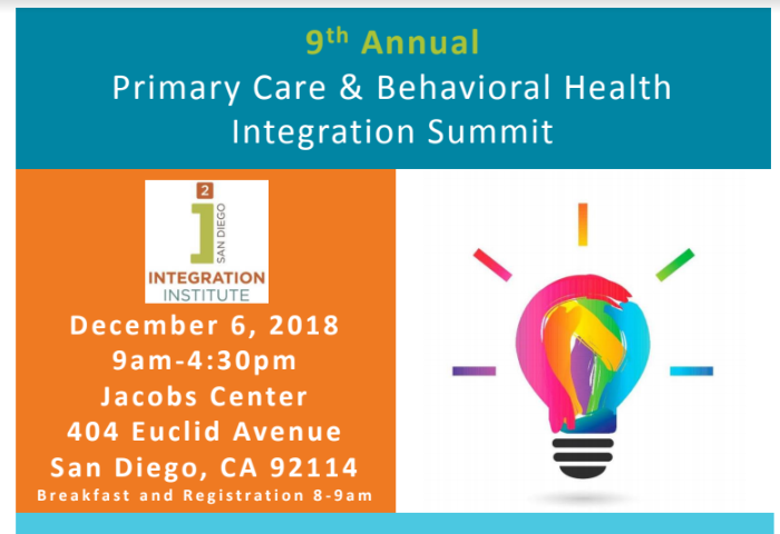 Primary Care &amp; Behavioral Health Integration Summit (San Diego, CA) San Diego Integration Institute