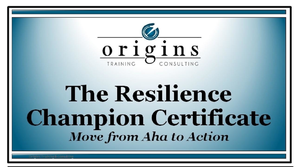 The Resilience Champion Certificate-Online Training (Dec. 9 - March 31)