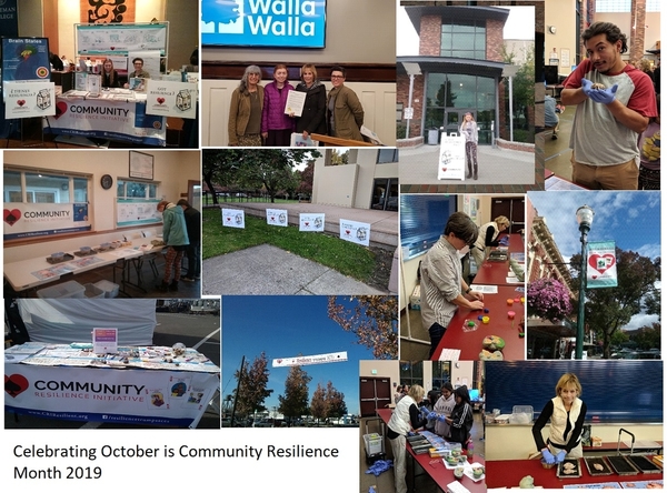 photo collage of October events