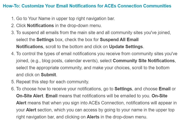 AC How To too many email alerts