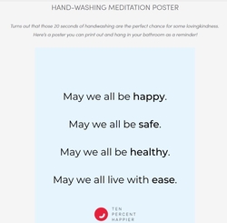 hand washing meditation poster