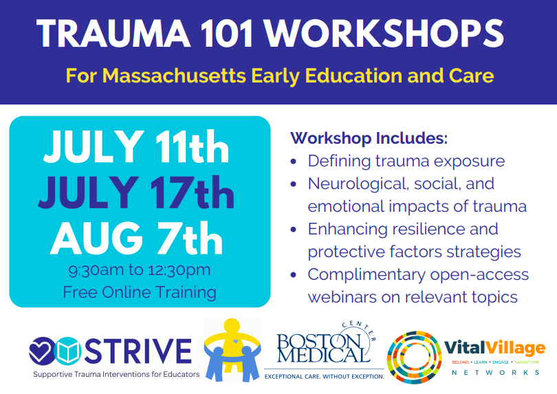 Trauma 101 Workshops for Massachusetts Early Education and Care