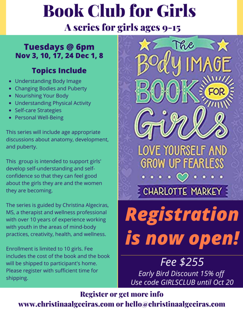 Body Image Book Club for Girls Ages 9-15