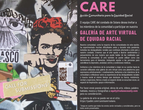 CARE Art gallery flyer SPANISH
