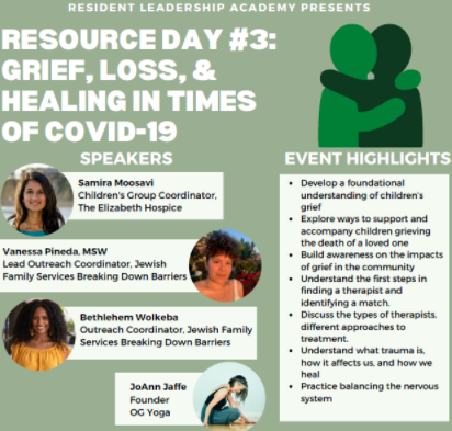 Resident Leadership Academy (RLA) Resource #3: Grief, Loss, &amp; Healing in Times of COVID-19 - Community Health Improvement Partners (CHIP) San Diego, CA