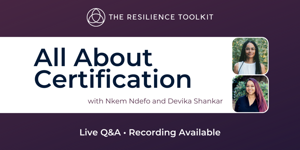Become a Certified Facilitator of The Resilience Toolkit - Q&amp;A