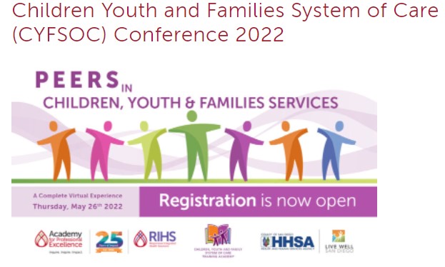 Children, Youth and Families System of Care Training Academy: Peers in Children, Youth, and Families Services (San Diego, CA)