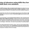 Example anecdotes of educators using skills they have learned in the training to shift their own mindsets