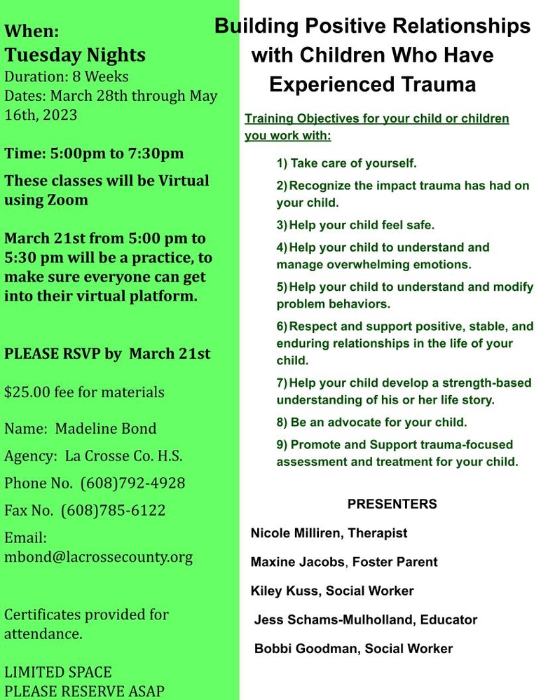 FREE Webinar on Building Positive Relationships with Children Who Have Experienced Trauma