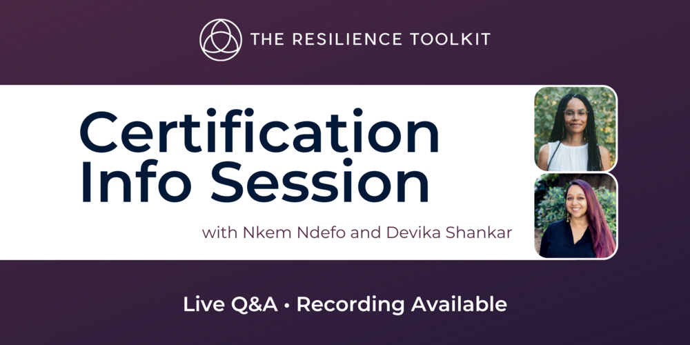 FREE Info Session: Become a Certified Facilitator of The Resilience Toolkit