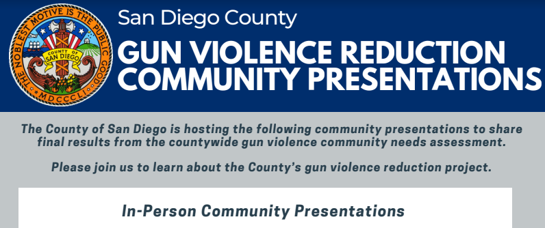 Gun Violence Reduction: Community Presentations