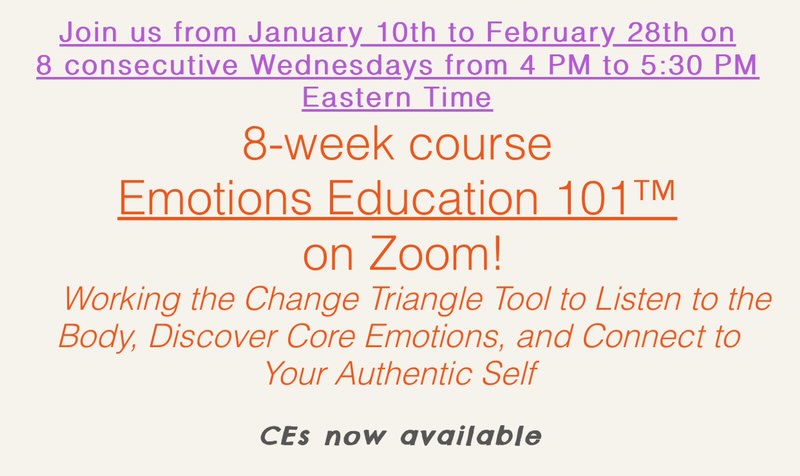 Emotions Education 101 - An 8-week online interactive class for healing and wellbeing