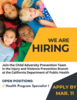 California Department of Public Health Job Opportunity: Health Program Specialist I