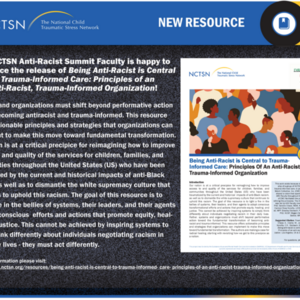 NCTSN Principles of an anti-racist trauma-informed organization