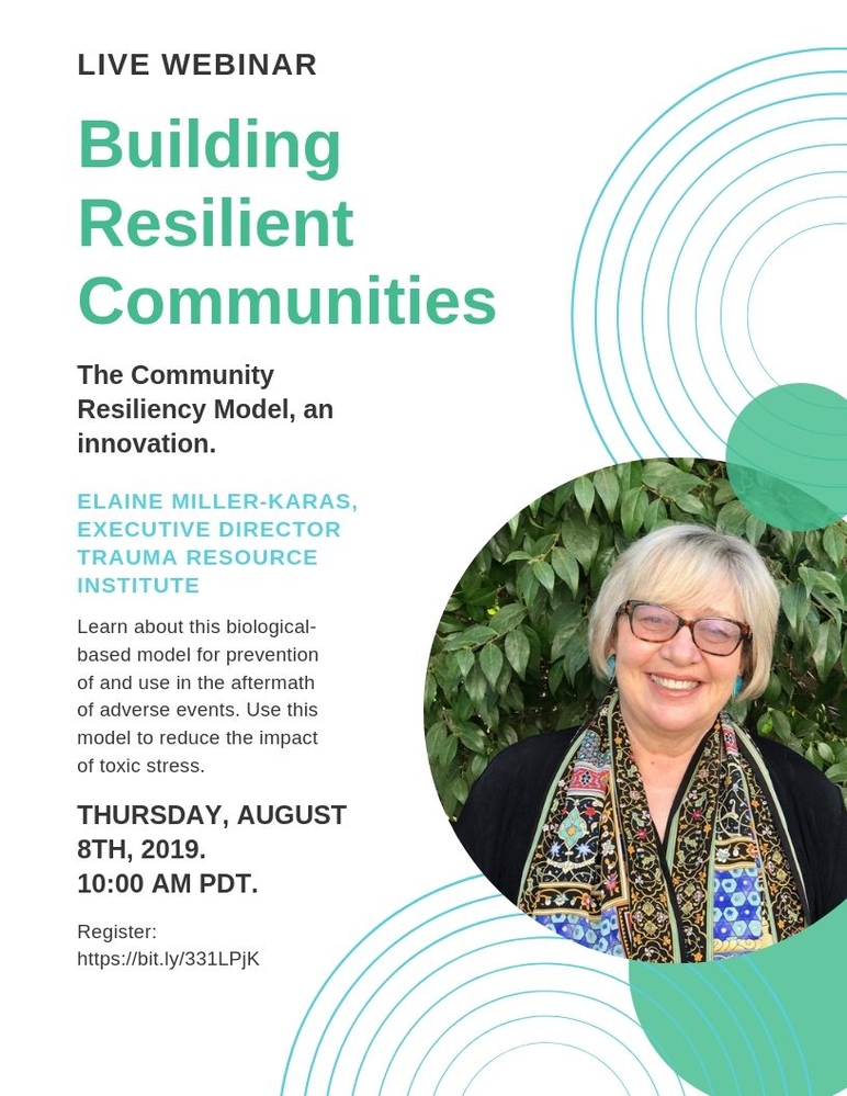 Webinar: Building Resilient Communities with Elaine Miller-Karas