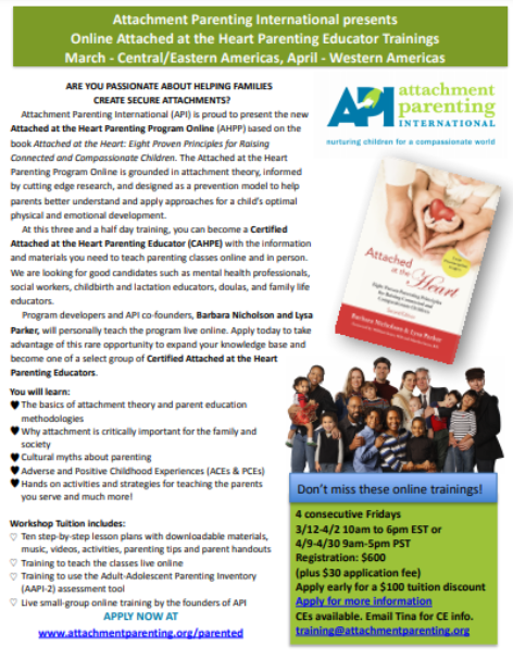 Attached at the Heart Parenting Program Online Educator Training