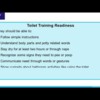 Signs of Toilet Training Readiness (Mount Sinai Parenting Center)
