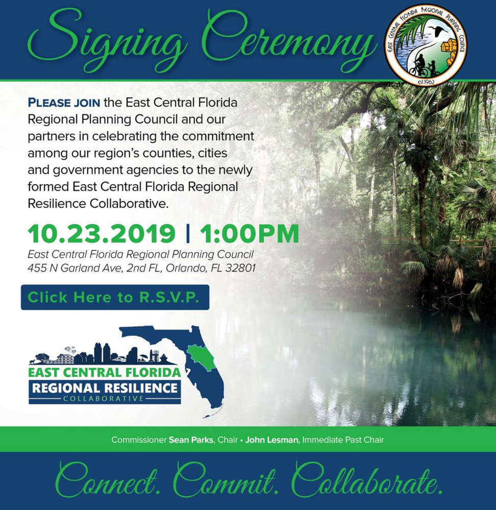 Signing Ceremony for East Central Florida Regional Resilience Collaborative