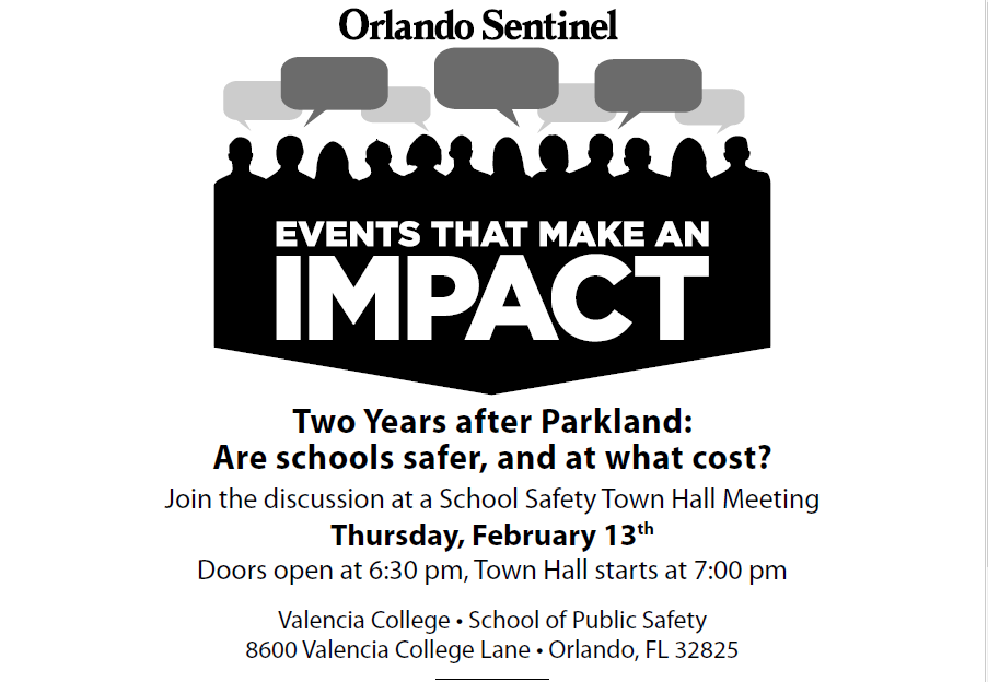 Town Hall Meeting: Two Years after Parkland: Are schools safer, and at what cost?