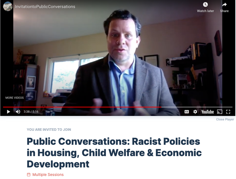 Public Conversations: Racist Policies in Housing Policies and Programs