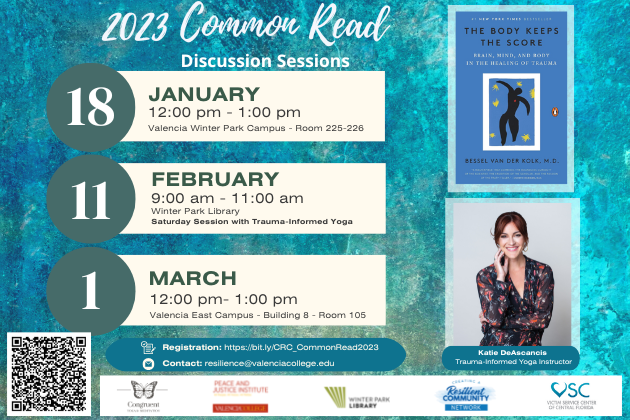 CRC: 2023 Common Read, Discussion Series (Session One) on "The Body Keeps the Score: Brain, Mind and Body in the Healing of Trauma"
