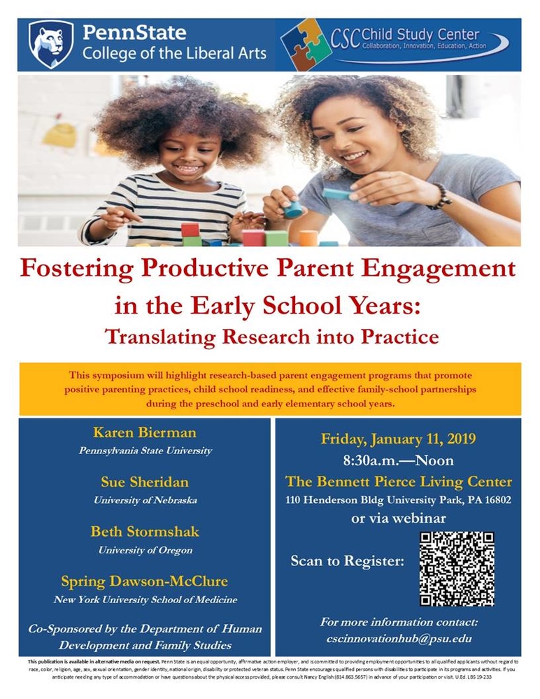 Fostering Productive Parent Engagement at School Entry (webinar)