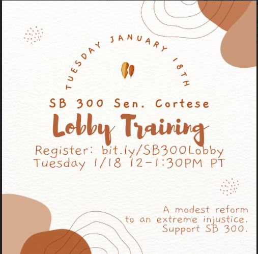 DROP LWOP Coalition: Lobby training on SB 300
