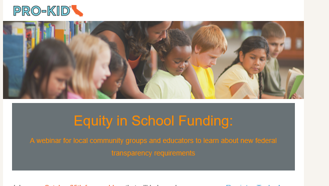 Equity in School Funding: A webinar for local community groups and education leaders
