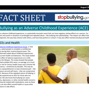 StopBullying.gov  ACE Fact Sheet (2 pages)