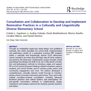 Consultation and Collaboration to Develop and Implement Restorative Practices in a Culturally and Linguistically Diverse School _32 pages.pdf
