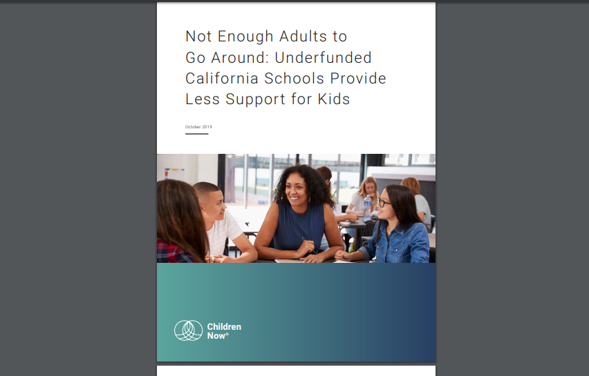Webinar: Not Enough Adults to Go Around: Underfunded California Schools Provide Less Support for Kids