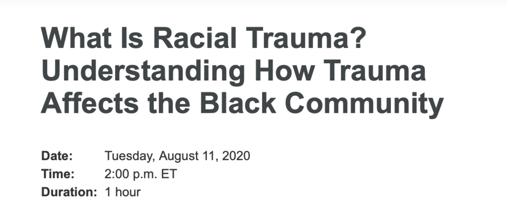 What Is Racial Trauma? Understanding How Trauma Affects the Black Community [Relias.com]