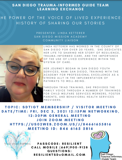 The Power of the Voice of Lived Experience: History of Sharing our Stories (San Diego Trauma-Informed Guide Team)
