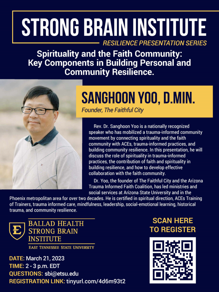 Dr. Sanghoon Yoo- "Spirituality and the Faith Community: Key Components in Building Personal and Community Resilience"