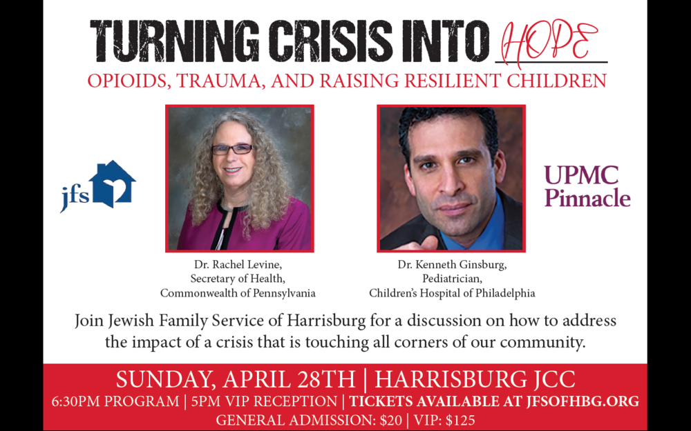 Pediatrician Kenneth Ginsburg, MD to present on Opioids, Trauma and Raising Resilient Children April 28, 2019