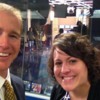 Great Day Photo: Dr. Kevin Carroll and Lisa Cushatt in front of the set of Great Day in Iowa.