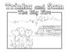 Trinka and Sam and the Big Fire coloring page for children