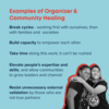 Examples of Organizer and Community Healing