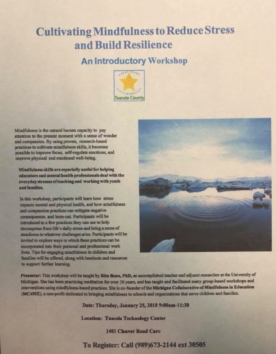 Cultivating Mindfulness to Reduce Stress and Build Resilience - An Introductory Workshop